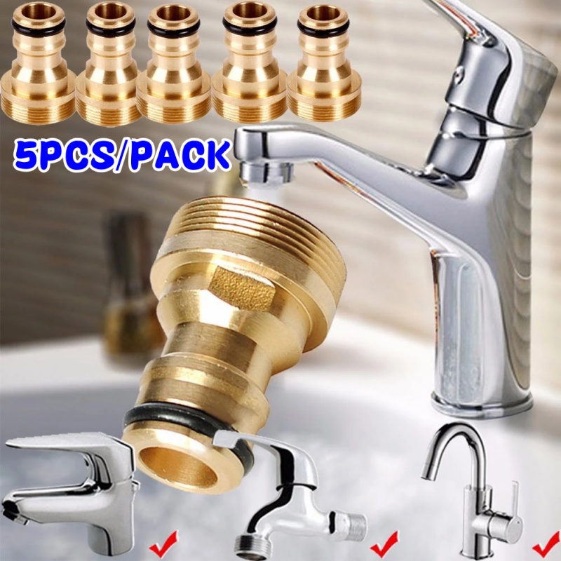 Kitchen Appliances Unit - อะแดปเตอร์ก๊อกน้ำประปาทองเหลืองแบบสากล, อะแดปเตอร์เชื่อมต่อก๊อกน้ำอะแดปเตอร์ท่อผสมสำหรับอ่างล้างหน้าอุปกรณ์ทำสวนรดน้ำในสวน