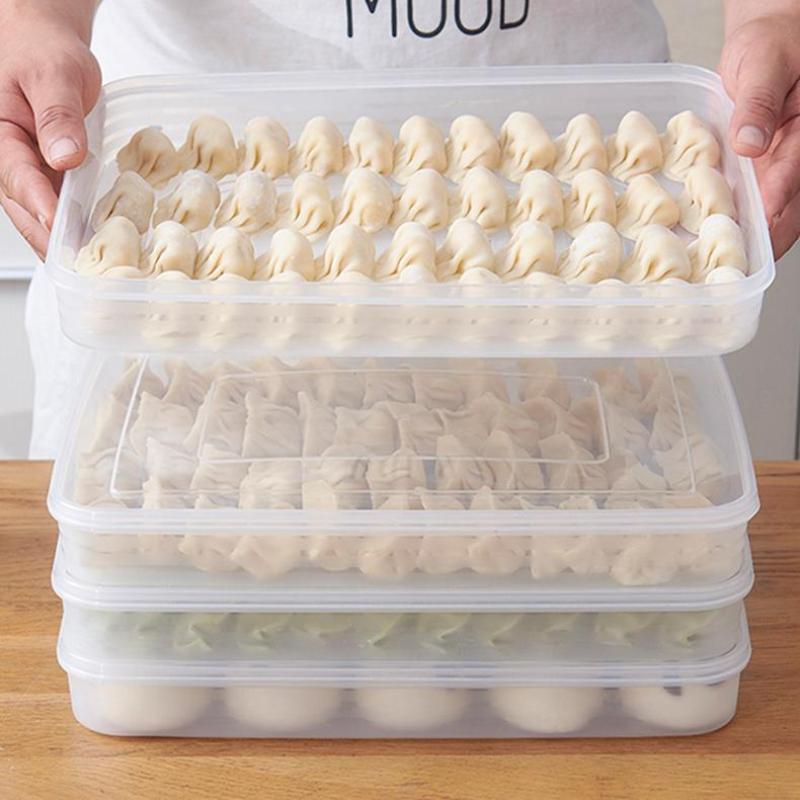 Kitchen Appliances Organizer - กล่องเก็บของในครัวแบบโปร่งใส กล่องจัดระเบียบตู้เย็น ภาชนะพลาสติกเกรดอาหารสำหรับใส่ผลไม้ ผัก เนื้อสัตว์ เกี๊ยว