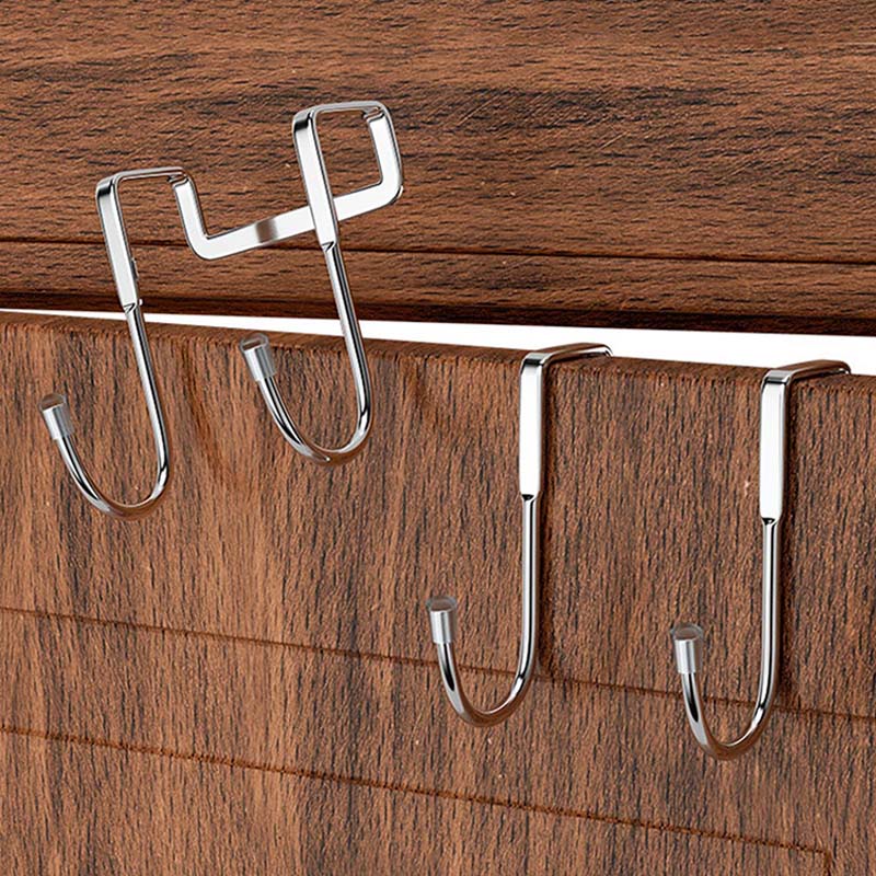 Kitchen Appliances Organizer - 5PC 304 ตะขอสแตนเลสเจาะฟรี Double S-Shape Hook