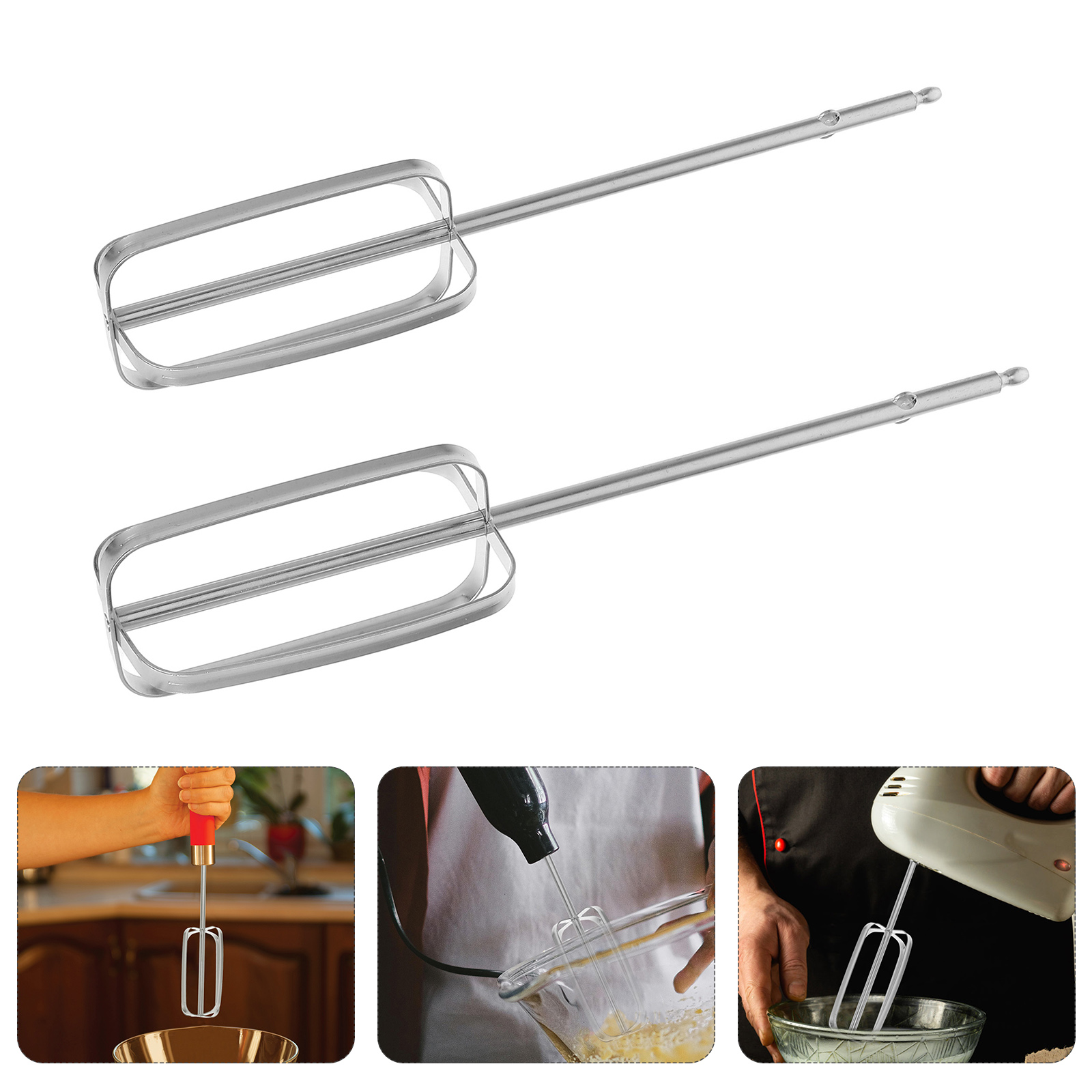 Kitchen Appliances Unit - 2 ชิ้นสแตนเลสสตีล Hand Mixer สิ่งที่แนบมา Beaters