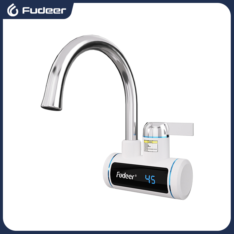 Kitchen Appliances Unit - เครื่องทำน้ำอุ่นไฟฟ้า Fudeer 220V ก๊อกน้ำในครัวแบบไม่ใช้ถัง ให้ความร้อนทันที ก๊อกน้ำร้อนไหล