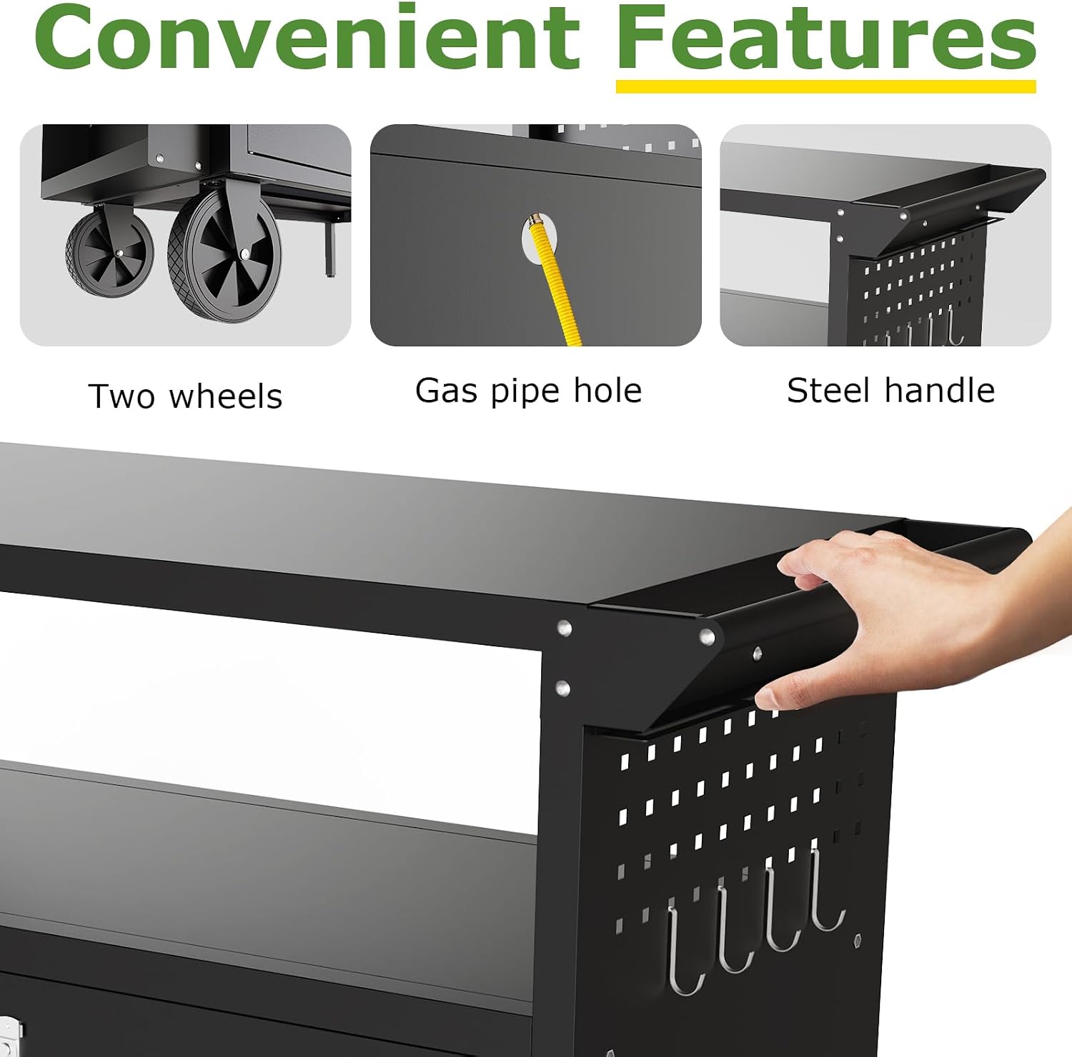 รถเข็นปิ้งย่างกลางแจ้งพร้อมโต๊ - Kitchen Appliances Organizer บทวิจารณ์และราคา