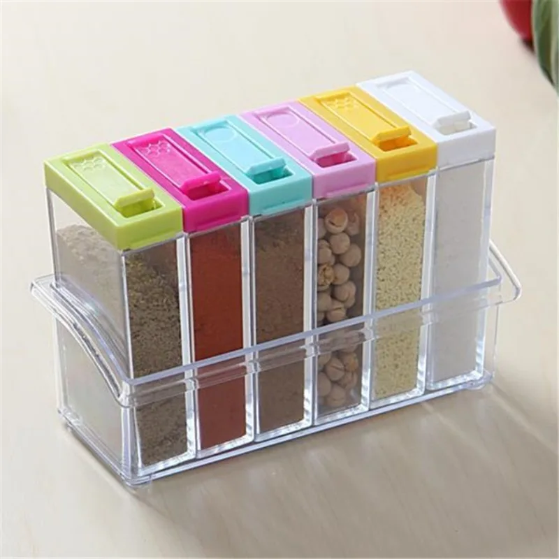 โปร่งใสเครื่องปรุงรสหกตารางกล่ - Kitchen Appliances Organizer บทวิจารณ์และราคา
