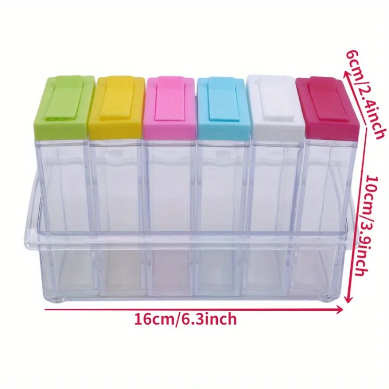 โปร่งใสเครื่องปรุงรสหกตารางกล่ - Kitchen Appliances Organizer บทวิจารณ์และราคา