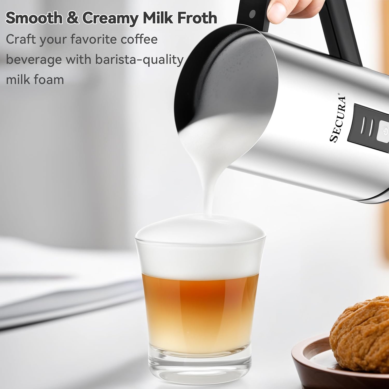 เครื่องตีฟองนมไฟฟ้า สแตนเลส 8. - Milk Frother Automatic บทวิจารณ์และราคา