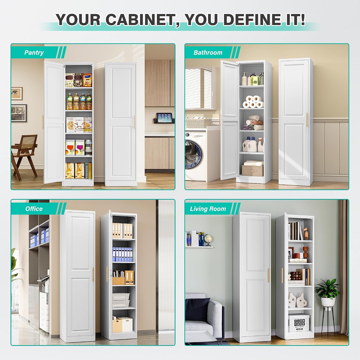 ตู้เก็บของทรงสูงแคบ ประตูเดียว - Kitchen Appliances Organizer บทวิจารณ์และราคา